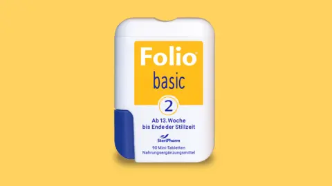 Packshot Folio Basic 2: Folsäure, gelber Hintergrund