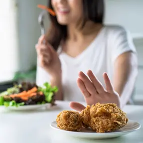 Frau mit gesunder Ernährung