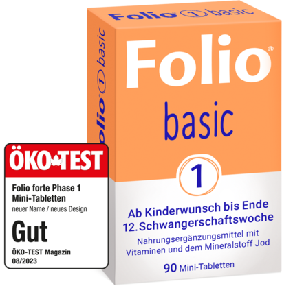 Packshot Folio Basic 1: Folsäure, ohne Hintergrund Stage