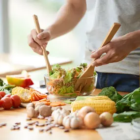 Kochen mit verschiedenen Gemüse Sorten