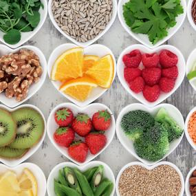 Grafik von Obst und Gemüse - Gesunde Ernährung