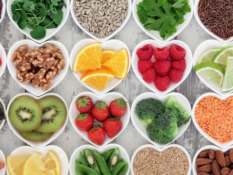 Grafik von Obst und Gemüse - Gesunde Ernährung