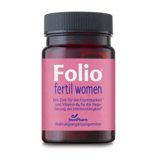 Packshot Folio fertil women Folsäure